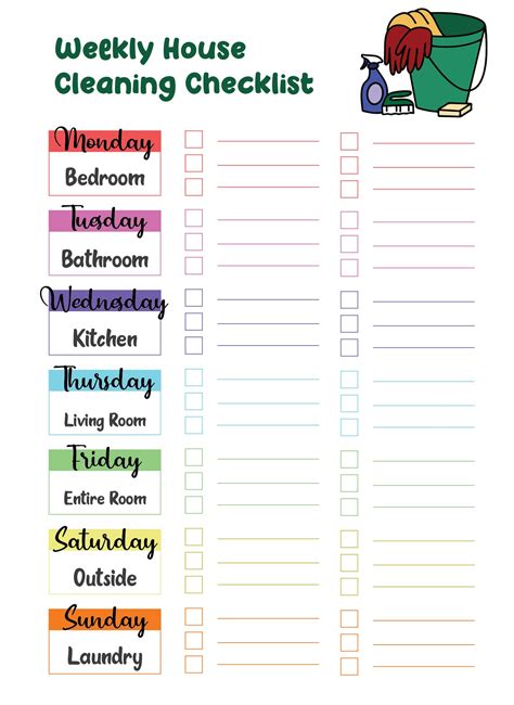 8 Best Images Of Printable Monthly Cleaning Checklist Monthly