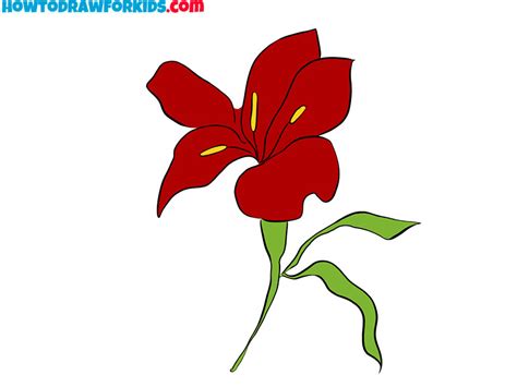 How To Draw A Lily Easy Drawing Tutorial For Kids