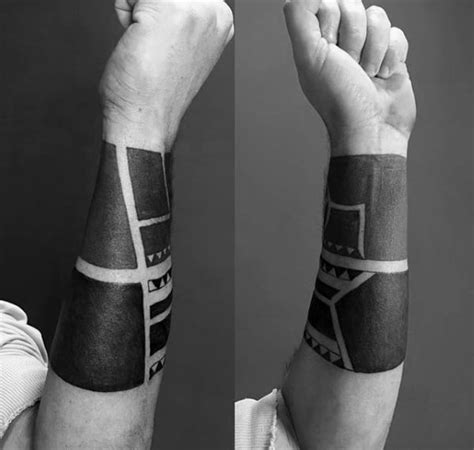 70 All Black Tattoos For Men Blackout Design Ideas