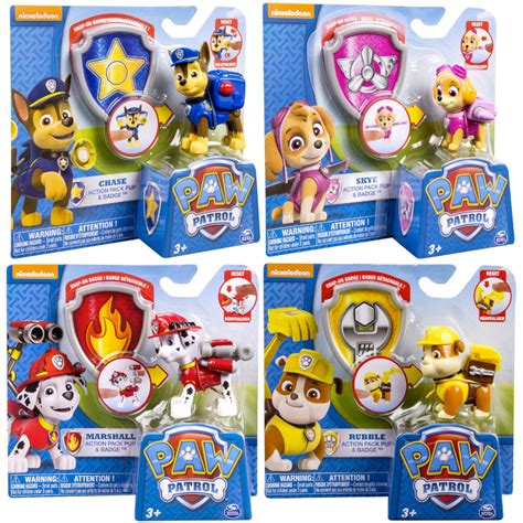 Paw Patrol Action Pack Pup And Badge Choice Of Characters One Supplied