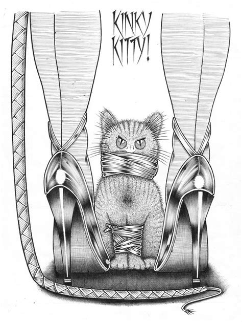 Kinky Kitty Drawing By Joseph Jones