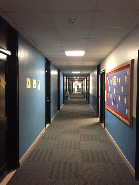 Duke University Bassett Dorm East Campus Hallway 2nd Floor University