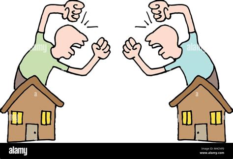 An Image Of A Neighbors Fighting Stock Vector Image And Art Alamy