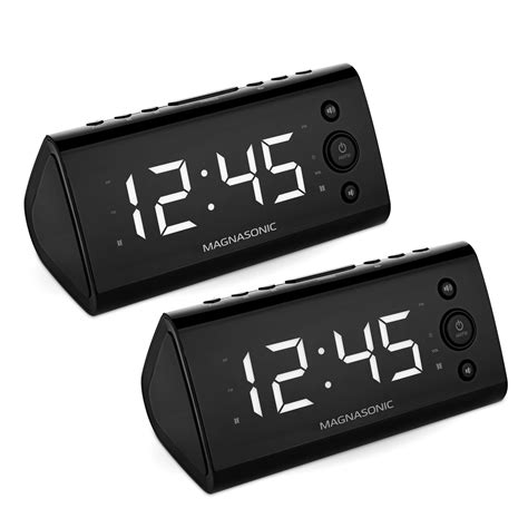 Magnasonic Alarm Clock Radio With USB Charging For Smartphones