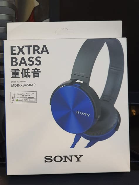 Sony Extra Bass Mdr Xb450ap Blue Audio Headphones And Headsets On