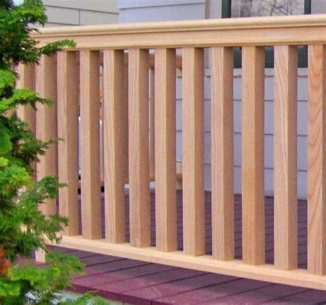 This cheap deck railing idea is standard pressure treated wood railing made with 2×4 top and an amazing antler railing made with elk antlers. Square Porch Balusters, Traditional Wood Spindles for ...
