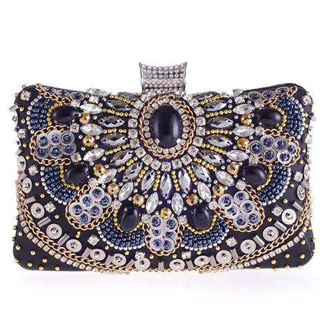 Dcos Women Evening Clutch Bag Ladies Diamond Crystal Day Clutches