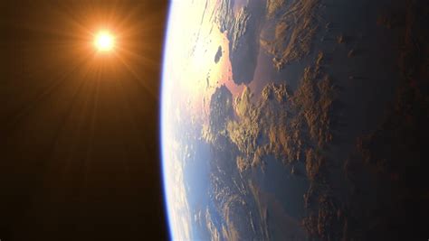 Sunrise Over Earth Amazing View Planet Stock Footage Video 100