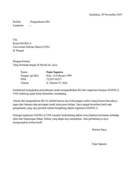 Contoh Surat Pernyataan Bergabung Organisasi - Unud Sinmawa Udayana