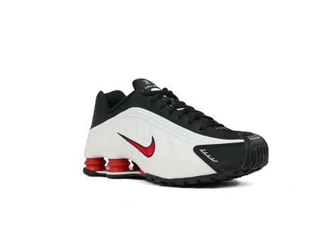 Nike Shox R4 Platinum Tint University Red Black 104265 050