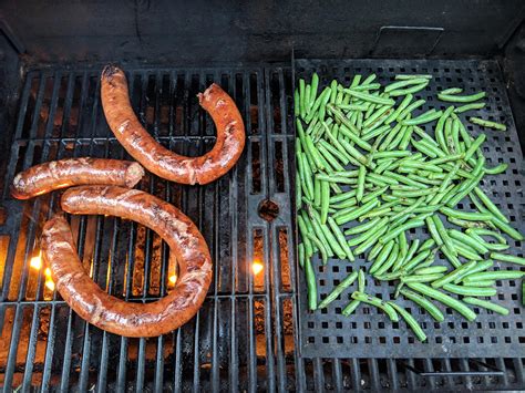 Homemade Grilled Sausages And Green Beans Rfood