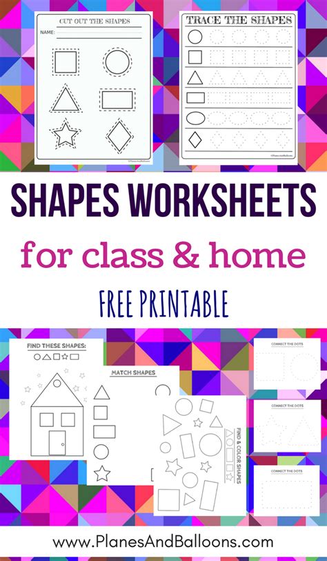 Free Printable Shapes Worksheets For Toddlers And Preschoolers | Shapes worksheets, Shapes ...