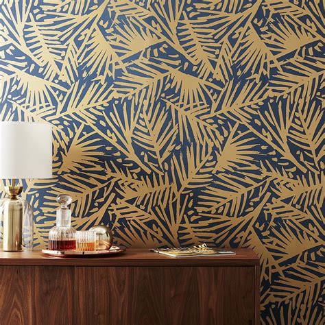 Gold Palm Leaf Wallpaper Mural Wall