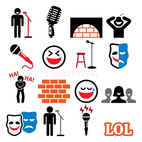 Stand Up Comedy Entertainment Comedians And People Laughing Vector