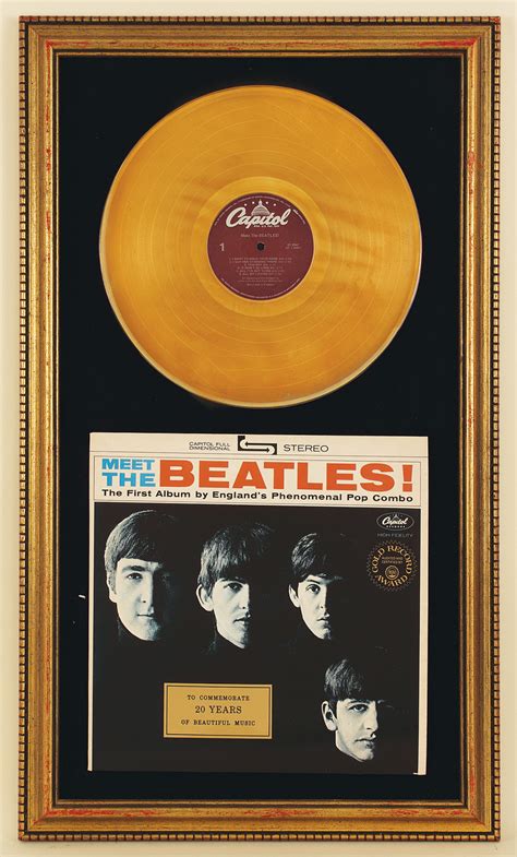 Lot Detail Meet The Beatles Original Commemorative Gold Record
