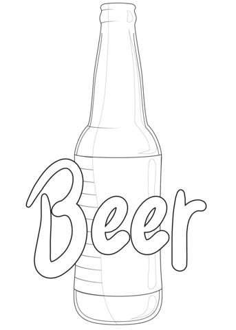 Beer Bottle Coloring Page Free Printable Coloring Pages