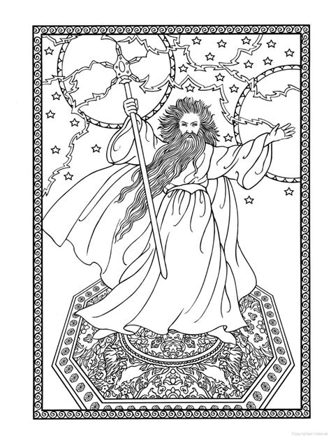 Wondrous Wizards Coloring Book Coloring Books Blank Coloring Pages