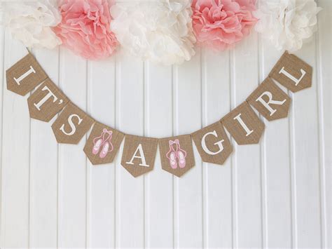 Its A Girl Banner Girl Baby Shower Decorations Baby Girl Etsy