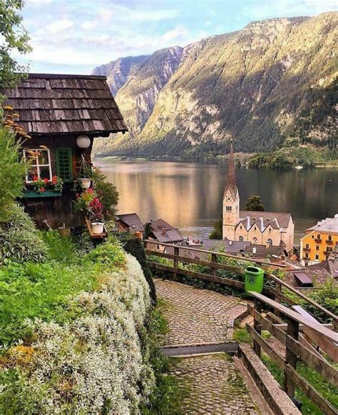 A Picturesque View Of Hallstatt Village In Austria Rpics