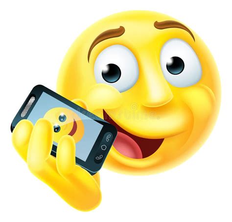 Mobile Phone Emoji Emoticon Stock Vector Illustration Of Businessman
