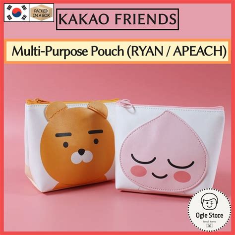 Kakaofriends Multi Purpose Pouch Ryan Apeach Make Up Pouch Multi