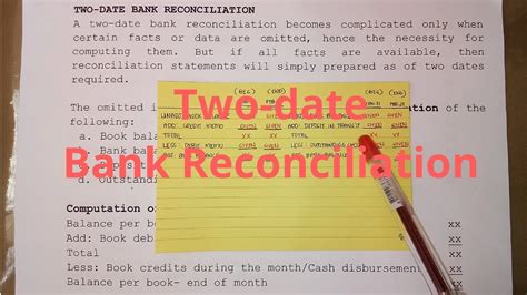 As a result, it is critical for you to reconcile your bank. Proof of Cash - Two-Date Bank Reconciliation - YouTube
