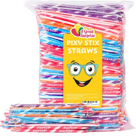 Pixy Stix Candy Filled Fun Straws 3 Pounds Aprox 600 Sticks Wonka Pixy Sticks Bulk Pixy