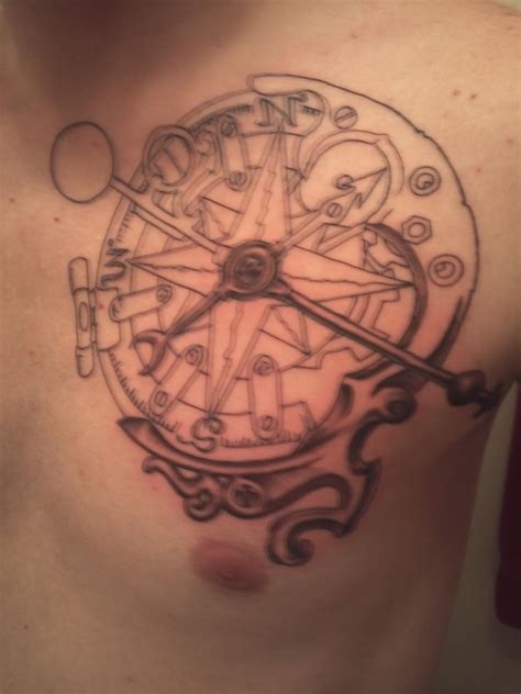Steampunk Compass Outline Itf By Tattoo Design On Deviantart