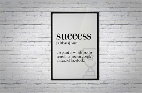 Success Definition Canvas Poster Dictionary Poster Poster Etsy