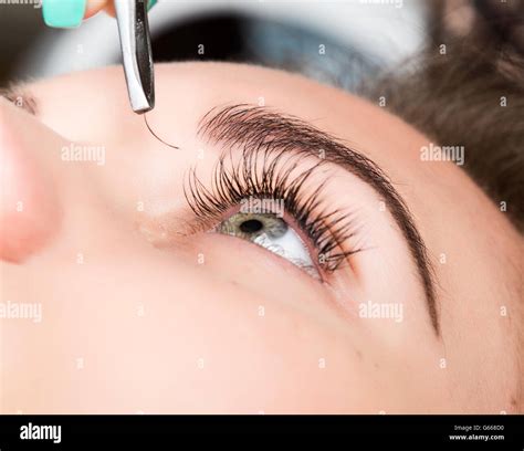 Beautiful Young Woman Eyelash Extension Woman Eye With Long Eyelashes