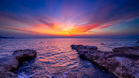 1920x1080 Resolution Mediterranean Sea Sunset 1080p Laptop Full Hd