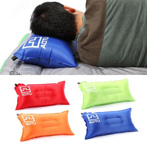 Portable Inflatable Pillow Travel Air Cushion Outdoor Camp Beach Car