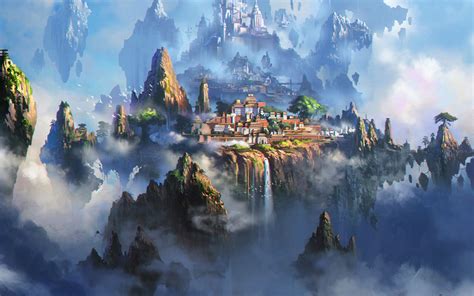 Av35 Cloud Town Fantasy Anime Liang Xing Illustration Art