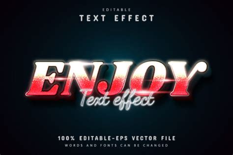 Enjoy Text Neon Text Effect Editable Graphic By Aglonemadesign