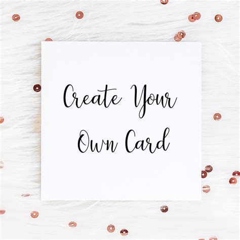 Create Your Own Card Design Your Own Personalised Card Etsy