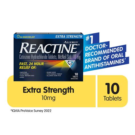 Non Drowsy Reactine Tablets Extra Strength 10 Mg 10s At Walmartca