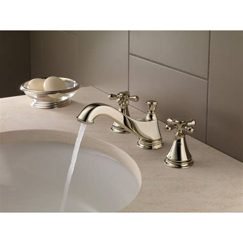 Brushed nickel is another popular choice that will add dimension to your room, and matte black is ideal for contemporary rooms and. Delta Cassidy Double Handle Widespread Bathroom Faucet ...