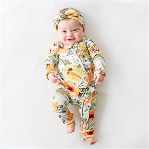 Romper Bodysuit Posh Peanut Luxury Baby Basics Newborn Outfit