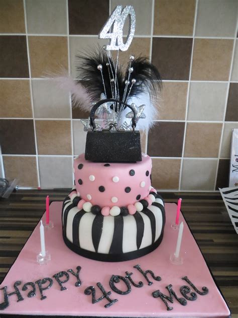 Girly 40th Birthday 2 Tier Handbag Cake Rachael Dunion Flickr