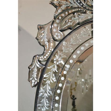 venetian etched glass wall mirror circa 1940 at 1stdibs 1940 wall mirrors