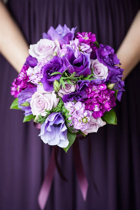 Purple Bridesmaids Bouquet