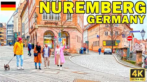 Germany 🇩🇪 Walking In The German City Of Nuremberg Footage In 4k At