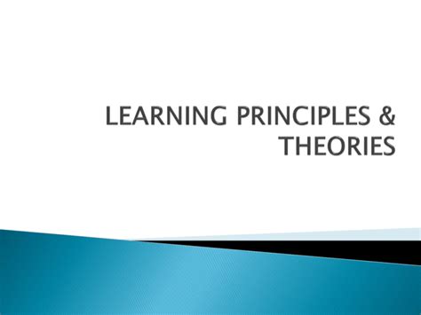 Learning Principles And Theories