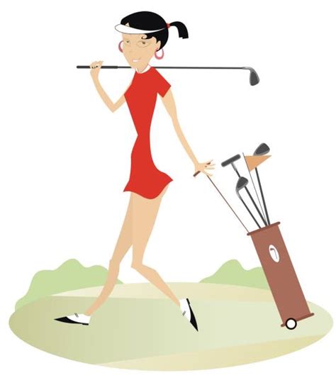 best woman golf cartoon illustrations royalty free vector graphics and clip art istock