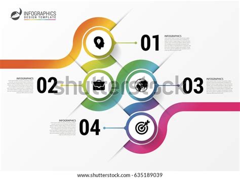 Abstract Colorful Business Path Timeline Infographic Stock Vector