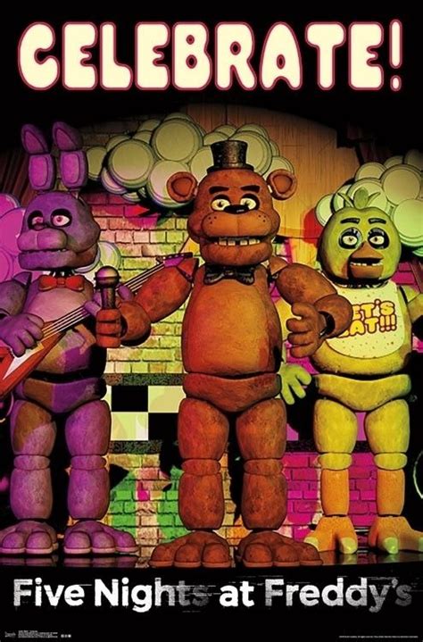 Five Nights At Freddys Celebrate Poster Print 22 X 34 Five