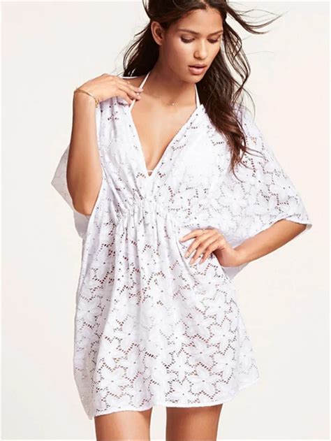 Swimwear Beach Cover Ups New Women Summer Dress Sexy Lace Swimwear Cover Ups Beach Dress