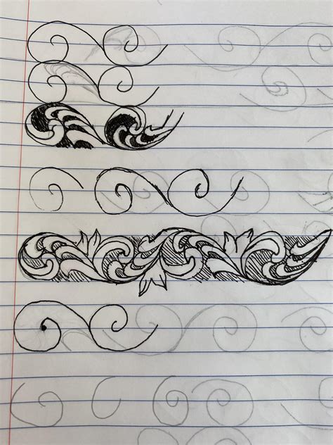 Im Trying To Learn Scrollwork And Ive Copied This Design Part By Part