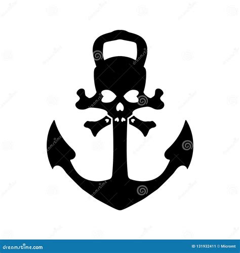 Nautical Pirates Anchor Isolated Icon Ship Anchor Vintage Black