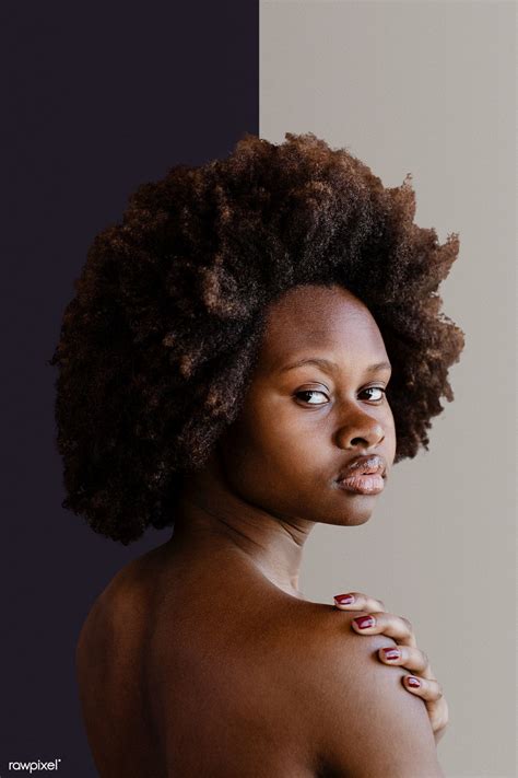 Download Premium Psd Image Of Beautiful Naked Black Woman With Afro Hair By Benjamas About